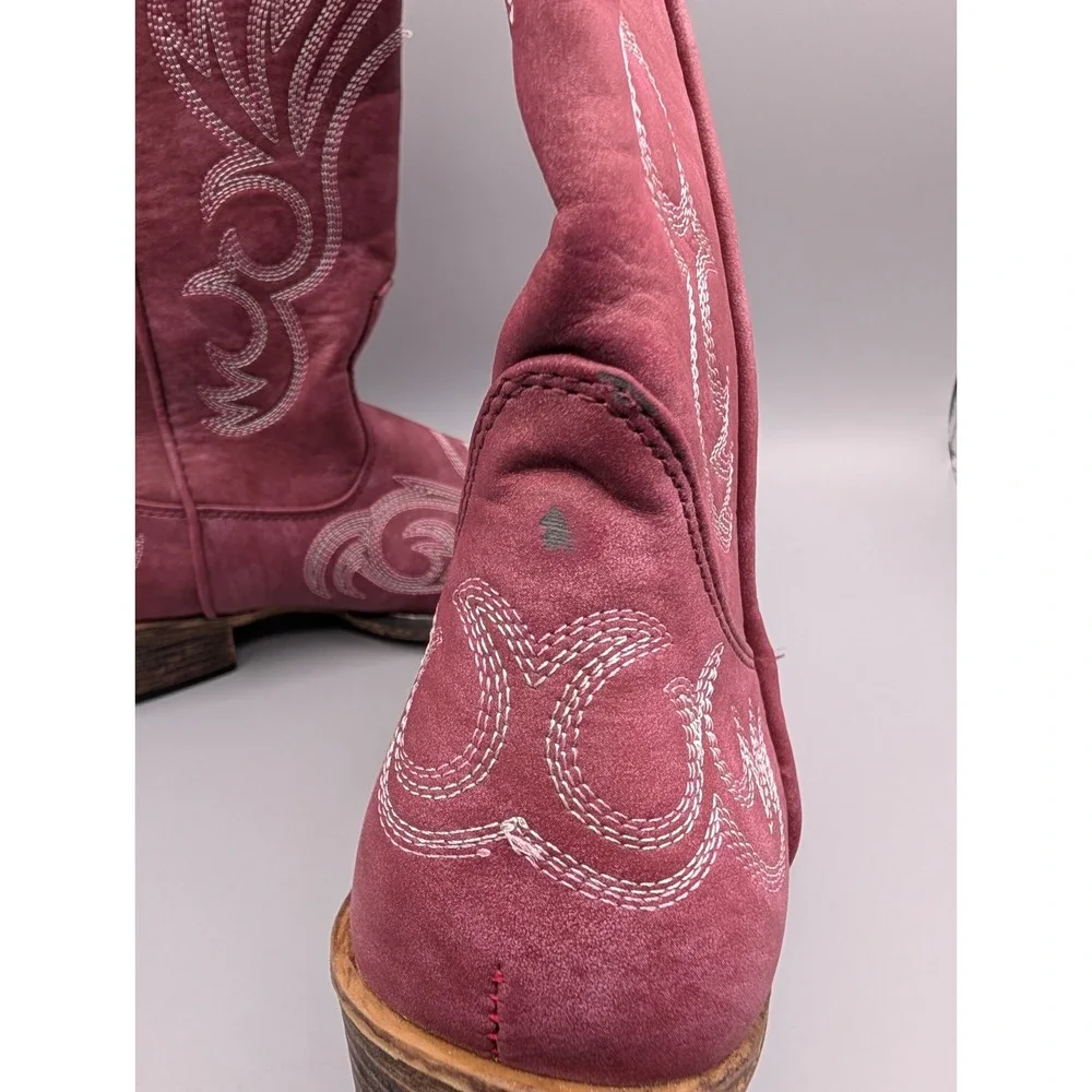 Roper Women's Riley Western Boots Size 9 Plum 09-021-1566-2026 Cowgirl